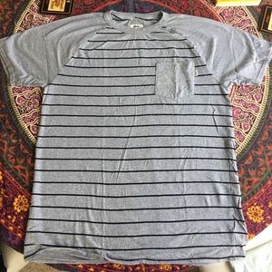 Vans gray and black striped pocket tee